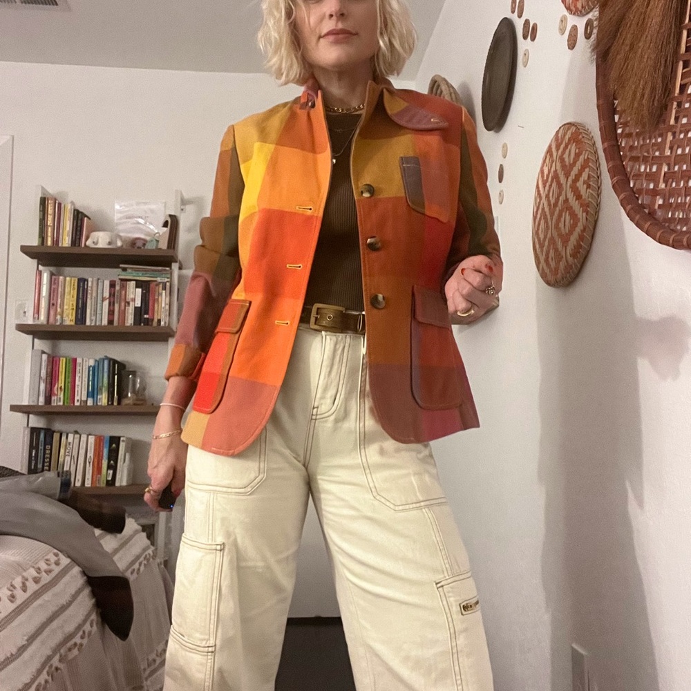 Liz Claiborne Patchwork Print Blazer